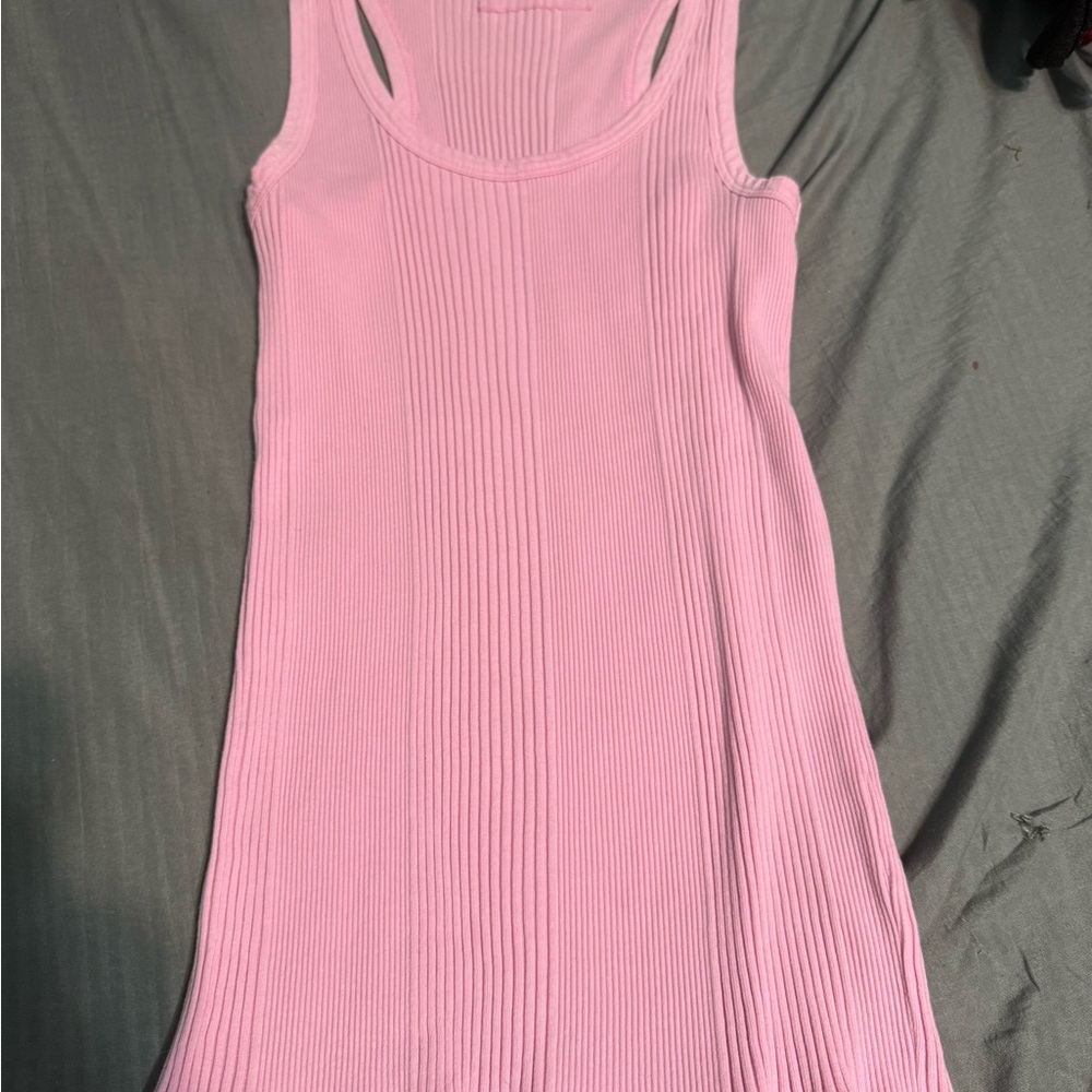 Aerie Pink Ribbed Tank Top
